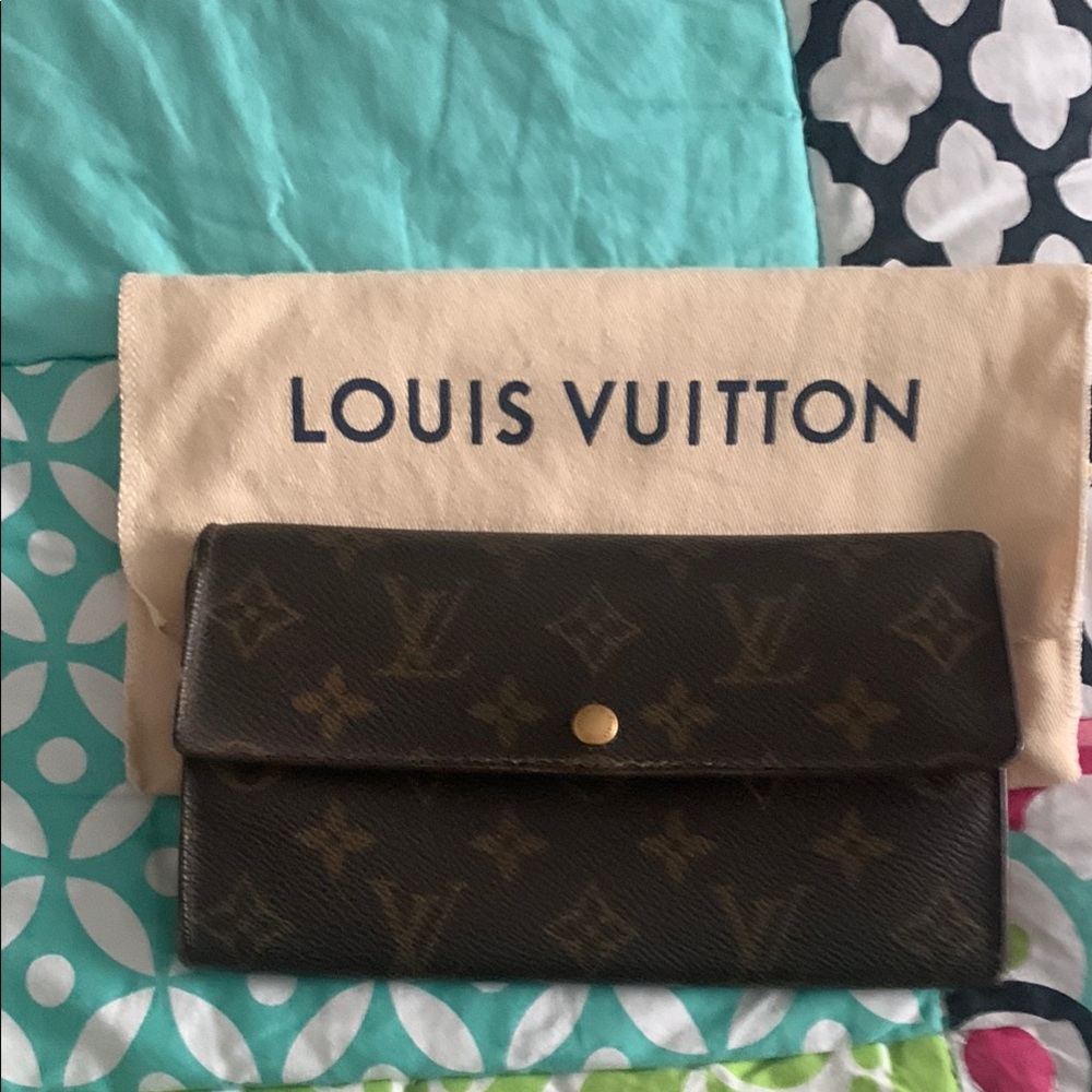 Louis Vuitton Black and Brown Monogram Wallet